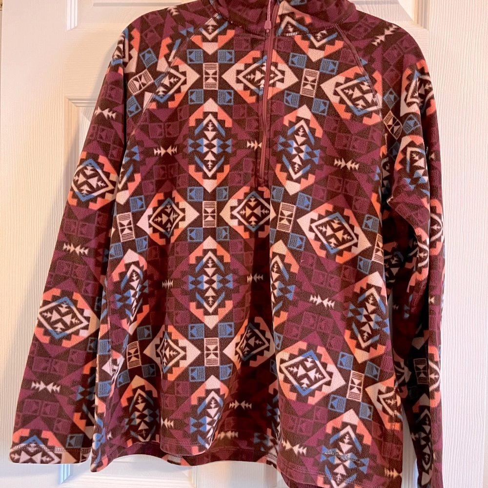 Eddie Bauer XL Aztec Fleece 1/4 Zip